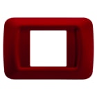 GEWISS - PLACCA TOP SYSTEM - IN TECNOPOLIMERO FINITURA LUCIDA - 2 POSTI - AMARANTO CLASSICO - SYSTEM