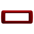 GEWISS - PLACCA TOP SYSTEM - IN TECNOPOLIMERO FINITURA LUCIDA - 6 POSTI - AMARANTO CLASSICO - SYSTEM