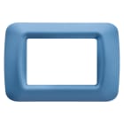 GEWISS - PLACCA TOP SYSTEM - IN TECNOPOLIMERO FINITURA LUCIDA - 3 POSTI - AZZURRO CIELO - SYSTEM GW22563