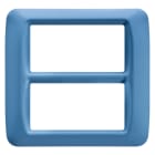 GEWISS - PLACCA TOP SYSTEM - IN TECNOPOLIMERO FINITURA LUCIDA - 8 POSTI (4+4 SOVRAPPOSTI) - AZZURRO CIELO - SYSTEM GW22567