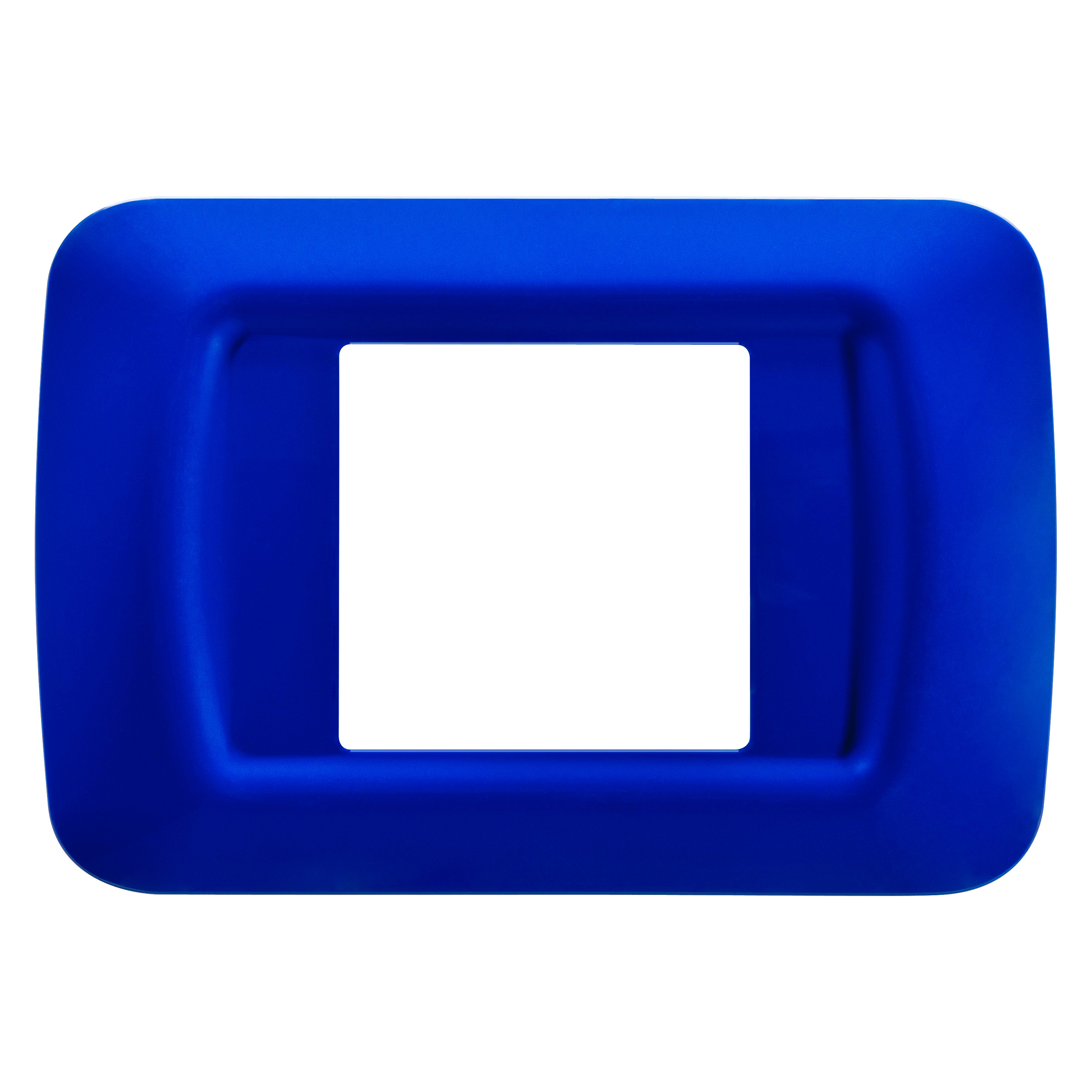 GEWISS - PLACCA TOP SYSTEM - IN TECNOPOLIMERO FINITURA LUCIDA - 2 POSTI - BLU JAZZ - SYSTEM GW22572