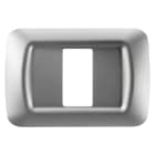 GEWISS - PLACCA TOP SYSTEM - IN TECNOPOLIMERO FINITURA LUCIDA - 1 POSTO - TITANIO METALLIZZATO - SYSTEM