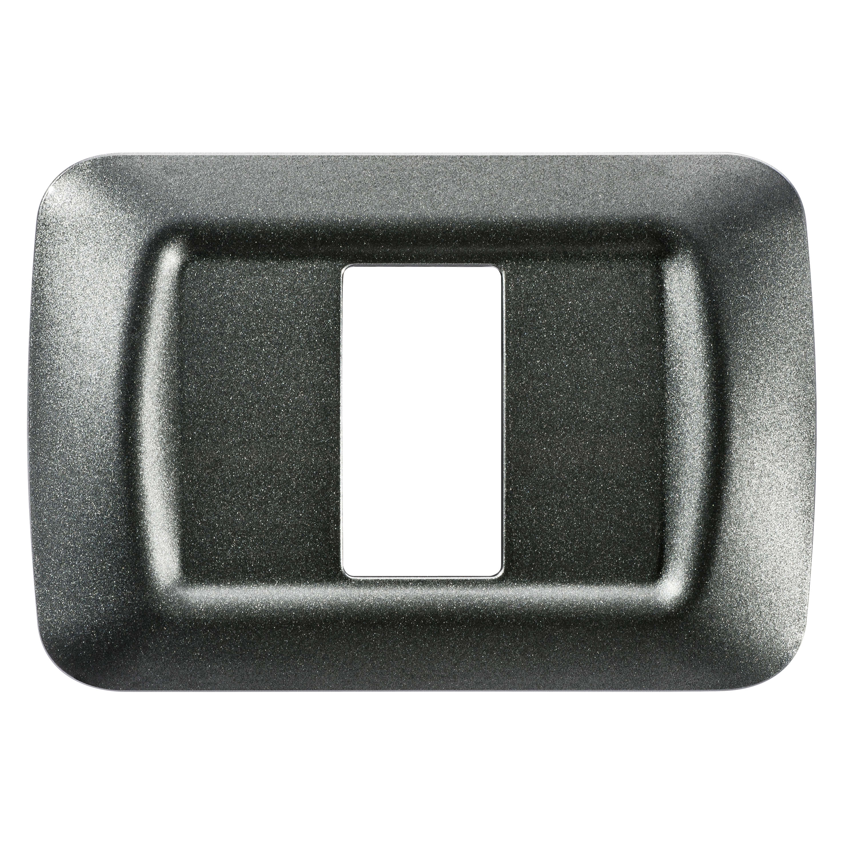 GEWISS - PLACCA TOP SYSTEM - IN TECNOPOLIMERO FINITURA LUCIDA - 1 POSTO - ARDESIA METALLIZZATO - SYSTEM GW22611