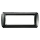 GEWISS - PLACCA TOP SYSTEM - IN TECNOPOLIMERO FINITURA LUCIDA - 6 POSTI - ARDESIA METALLIZZATO - SYSTEM GW22616