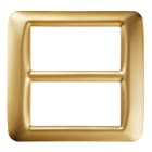 GEWISS - PLACCA TOP SYSTEM - IN TECNOPOLIMERO FINITURA LUCIDA - 8 POSTI (4+4 SOVRAPPOSTI) - ORO ANTICO - SYSTEM GW22667