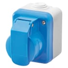 GEWISS - PRESA INDUSTRIALE DA PARETE A NORMA IEC 309 - 2P+T - 230V - IP44 - GRIGIO RAL 7035 GW26222