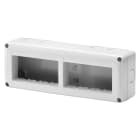 GEWISS - CONTENITORE PER APPARECCHI SYSTEM - ORIZZONTALE PROTETTO - 8 POSTI - MODULO 4x2 - GRIGIO RAL 7035 - IP40 GW27006