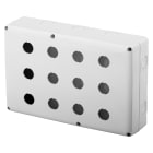 GEWISS - CONTENITORE VUOTO PER PULSANTI, COMANDI E SEGNALATORI - 12 POSTI - DIAMETRO 22mm - COPERCHIO GRIGIO RAL 7035 - IP66 GW27105