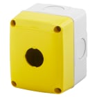 GEWISS - CONTENITORE VUOTO PER PULSANTI, COMANDI E SEGNALATORI - 1 POSTO - DIAMETRO 22mm - COPERCHIO GIALLO - IP66 GW27111