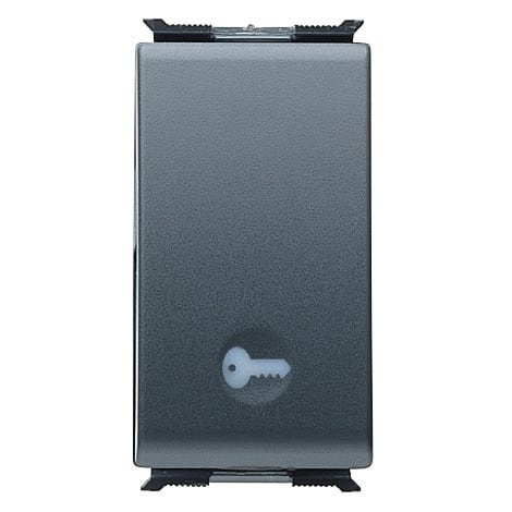 GEWISS - PULSANTE UNIPOLARE 250V ac - NA 16A ILLUMINABILE - CON SIMBOLO 'CHIAVE' - 1 MODULO - PLAYBUS GW30024