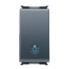 GEWISS - PULSANTE UNIPOLARE 250V ac - NA 16A ILLUMINABILE - CON SIMBOLO 'LUCE' - 1 MODULO - PLAYBUS GW30026