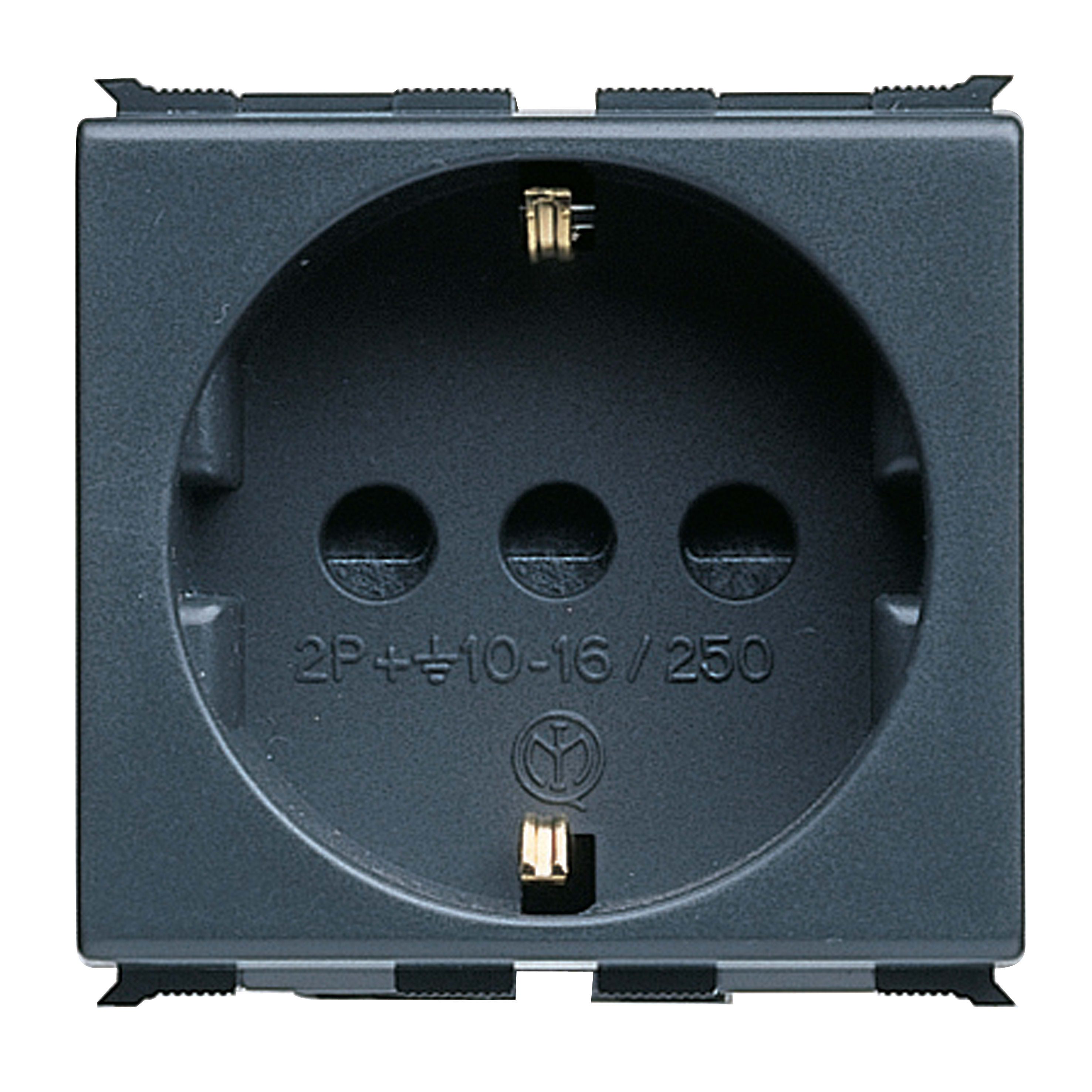 GEWISS - PRESA STANDARD ITALIANO-TEDESCO 250V ac - 2P+T 16A - P30 - 2 MODULI - PLAYBUS GW30210