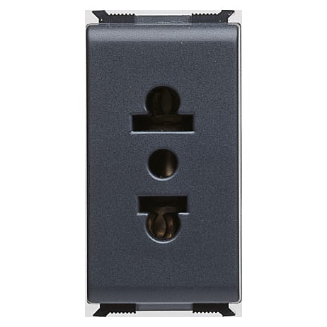 GEWISS - PRESA STANDARD EUROAMERICANO - 250/125V ac - 2P+T 10/15A - 1 MODULO - PLAYBUS GW30227