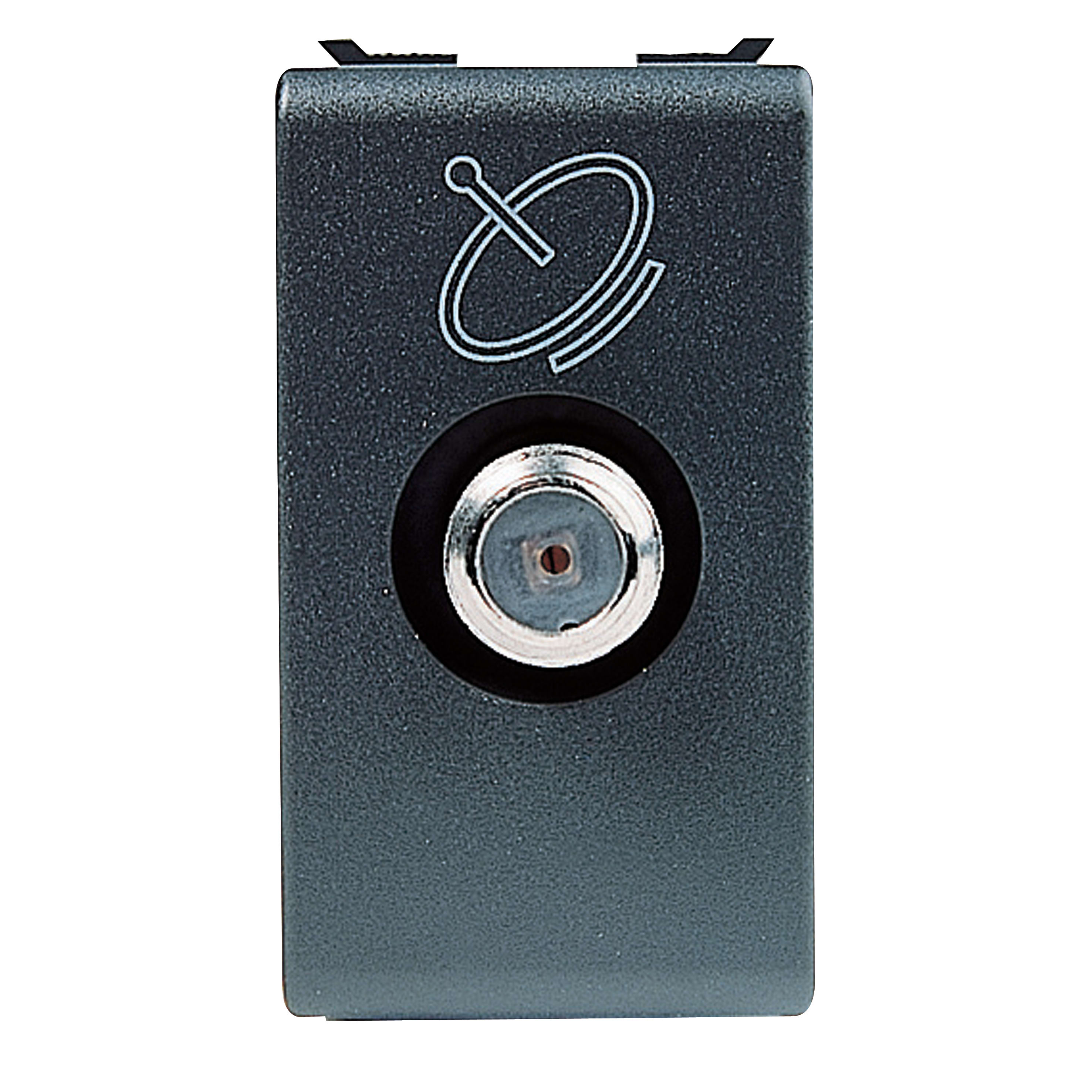 GEWISS - PRESA COASSIALE TV/SAT SCHERMATURA CLASSE A - CONNETTORE F FEMMINA - PASSANTE 5 dB - 1 MODULO - PLAYBUS GW30316