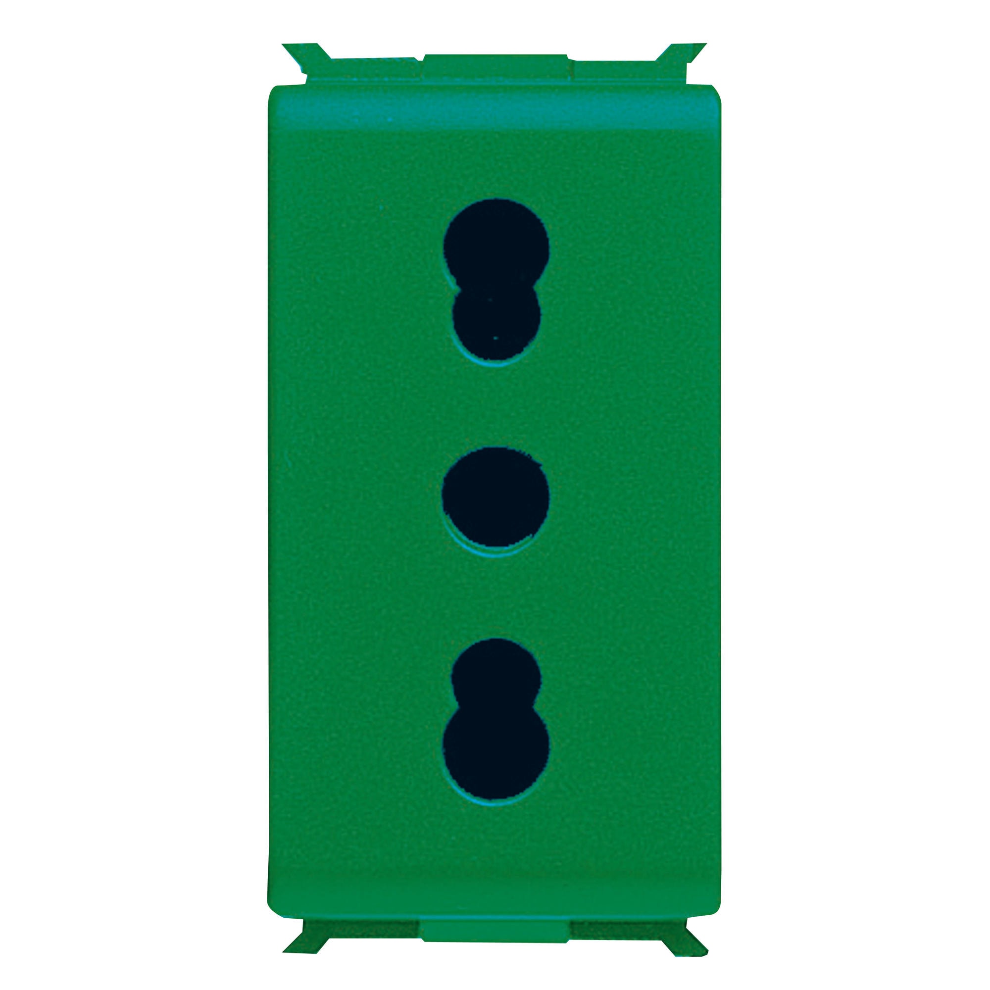 GEWISS - PRESA STANDARD ITALIANO 250V ac - PER LINNE DEDICATE - 2P+T 16A BIVALENTE - P17-11 - 1 MODULO - VERDE - PLAYBUS