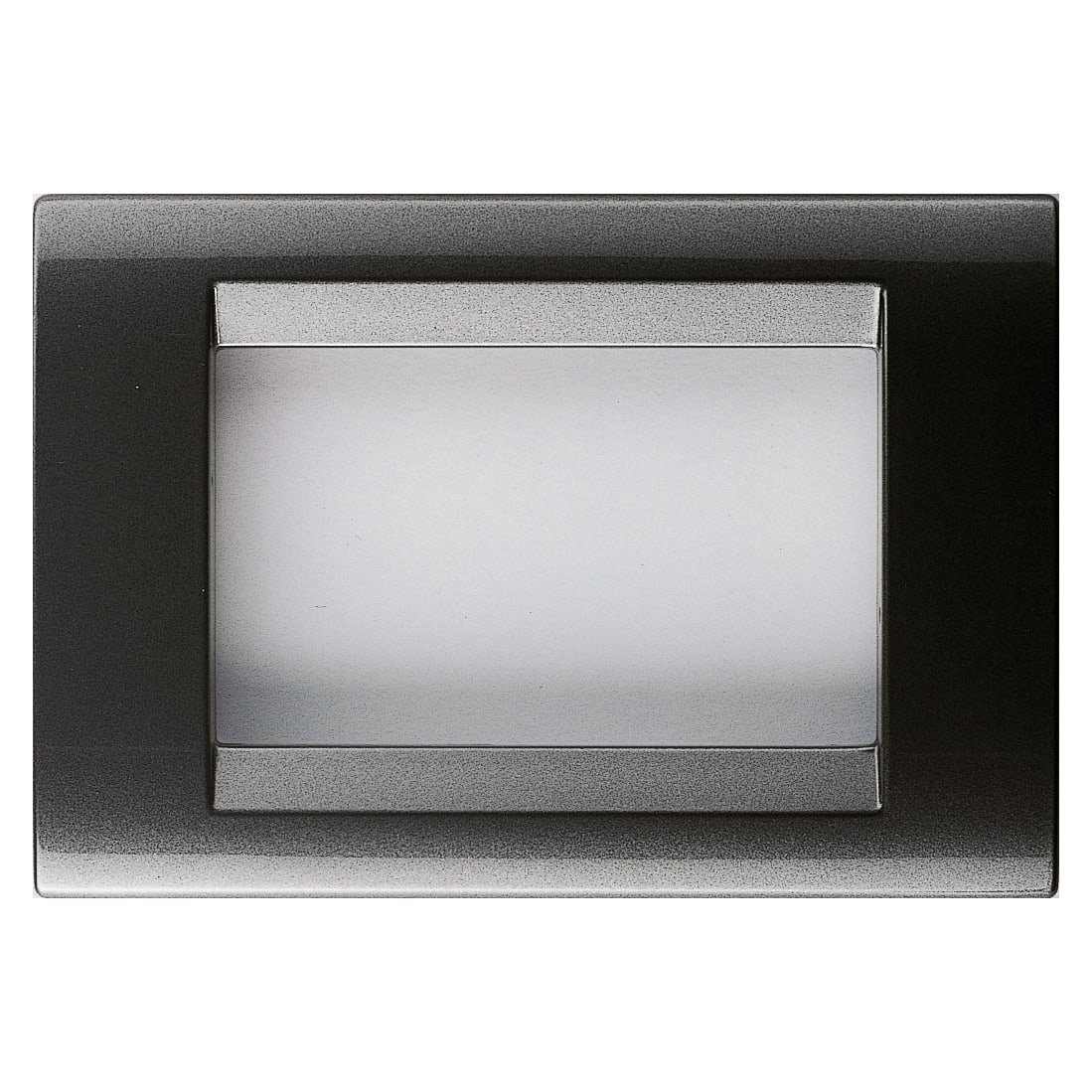 GEWISS - PLACCA PLAYBUS - IN TECNOPOLIMERO VERNICIATO - SMALTATURA VETRIFICATA ANTIGRAFFIO - 6 POSTI - ARDESIA - PLAYBUS GW32006