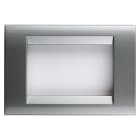 GEWISS - PLACCA PLAYBUS - IN TECNOPOLIMERO VERNICIATO - SMALTATURA VETRIFICATA ANTIGRAFFIO - 6 POSTI - TITANIO - PLAYBUS GW32016