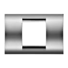 GEWISS - PLACCA PLAYBUS - IN TECNOPOLIMERO METALLIZZATO - FINITURA LUCIDA - 2 POSTI - CROMO SOFT - PLAYBUS GW32072