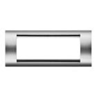 GEWISS - PLACCA PLAYBUS - IN TECNOPOLIMERO METALLIZZATO - FINITURA LUCIDA - 6 POSTI - CROMO SOFT - PLAYBUS GW32076