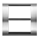 GEWISS - PLACCA PLAYBUS - IN TECNOPOLIMERO METALLIZZATO - FINITURA LUCIDA - 8 POSTI (4+4 SOVRAPPOSTI) - CROMO SOFT - PLAYBUS GW32077