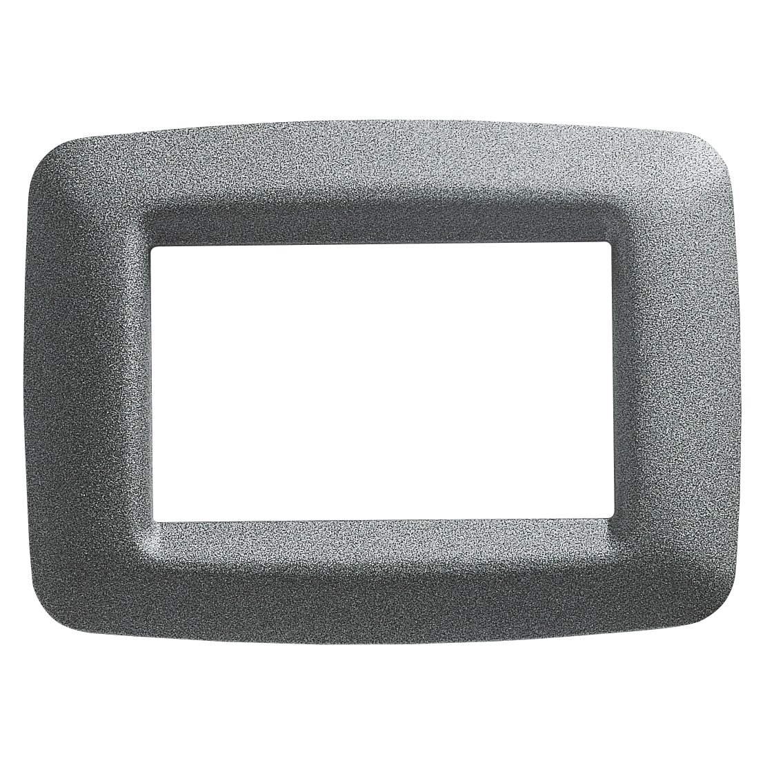 GEWISS - PLACCA PLAYBUS YOUNG - IN TECNOPOLIMERO VERNICIATO - FINITURA SATINATA - 4 POSTI - TITANIO - PLAYBUS GW32704