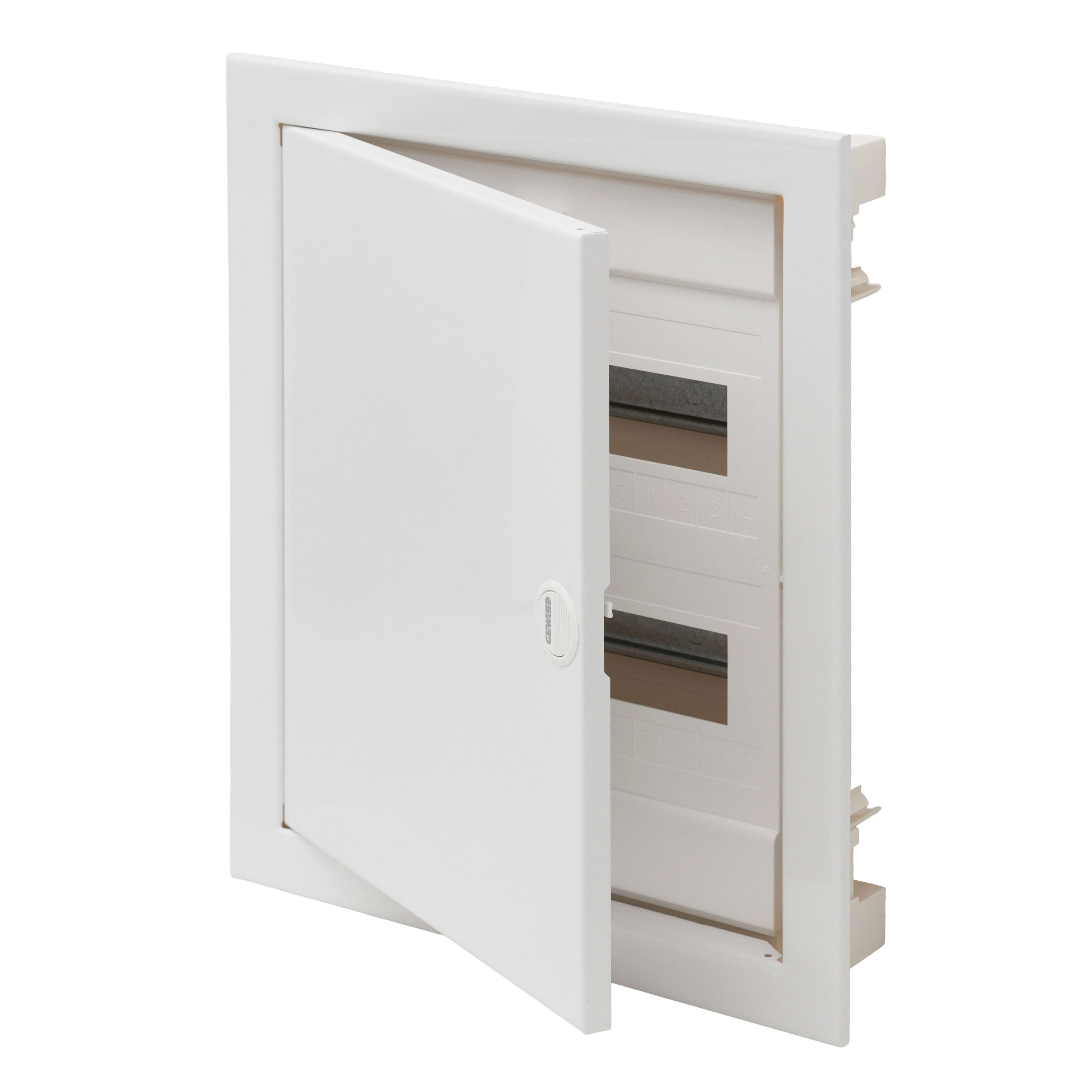 GEWISS - CENTRALINO DA INCASSO PER PARETI IN CARTONGESSO - CON MORSETTIERE - 24 MODULI - PORTA CIECA E CORNICE IN METALLO GW40162N