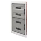 GEWISS - QUADRO DI DISTRIBUZIONE CON PANNELLI FINESTRATI E TELAIO ESTRAIBILE - PORTA TRASPARENTE FUMÉ - (18X4) 72 MODULI IP40 GW40611