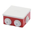 GEWISS - CASSETTA DI DERIVAZIONE CON COPERCHIO BASSO A PRESSIONE - IP44 - DIMENSIONI INTERNE 80X80X40 - PARETI CON PASSACAVI - GWT960ºC - GRIGIO - FONDO ROSSO GW44053R