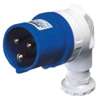 GEWISS - SPINA MOBILE A 90° - IP44 - 2P+T 32A 200-250V 50/60HZ - BLU - 6H - CABLAGGIO A VITE GW60096
