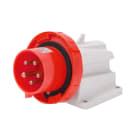 GEWISS - SPINA FISSA DA PARETE A 90° - IP67 - 3P+T 32A 380-415V 50/60HZ - ROSSO - 6H - CABLAGGIO A VITE