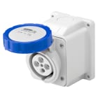 GEWISS - PRESA FISSA DA PARETE A 10° - IP67 - 2P+T 16A 200-250V 50/60HZ - BLU - 6H - CABLAGGIO A VITE