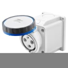 GEWISS - PRESA FISSA DA PARETE A 10° - IP67 - 2P+T 63A 200-250V 50/60HZ - BLU - 6H - CABLAGGIO A VITE