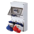 GEWISS - COMBIBLOC DBO - DA PARETE - 1 PRESA 2P+T 16A + 1 PRESA 3P+N+T 16A - IP55