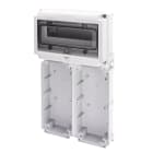 GEWISS - BASE MODULARE CON PANNELLO FINESTRATO GUIDA DIN 1 - 2 PRESE 16/32A / SELV-12 MOD.EN50022 GW66782