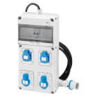 GEWISS - Q-DIN 10 ASC - MOBILE E PORTATILE - CON CAVO E SPINA - 2 2P+T 16A IEC309 + 2 PRESE STANDARD TECESDCO 16A - IP44 GW68203N