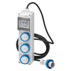GEWISS - Q-DIN 5 ASC - MOBILE E PORTATILE - CON CAVO E SPINA - 3 2P+T 16A IEC309 - IP65 GW68217N