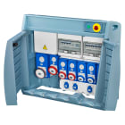 GEWISS - Q-BOX 6 - CON MORSETTIERA - CABLATO - 4 PRESE STANDARD TEDECO 16A + 3 2P+T 16 A + 2 3P+T 16A + 1 3P+N+T 16 A + 1 3P+N+T 63A - IP55