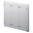 GEWISS - QMC125-200 - PANNELLO FLANGIATO PER MONTAGGIO PRESE SENZA BASE FUSIBILE - 3 PRESE VERTICALI 16/32A IP55 - GRIGIO RAL 7035
