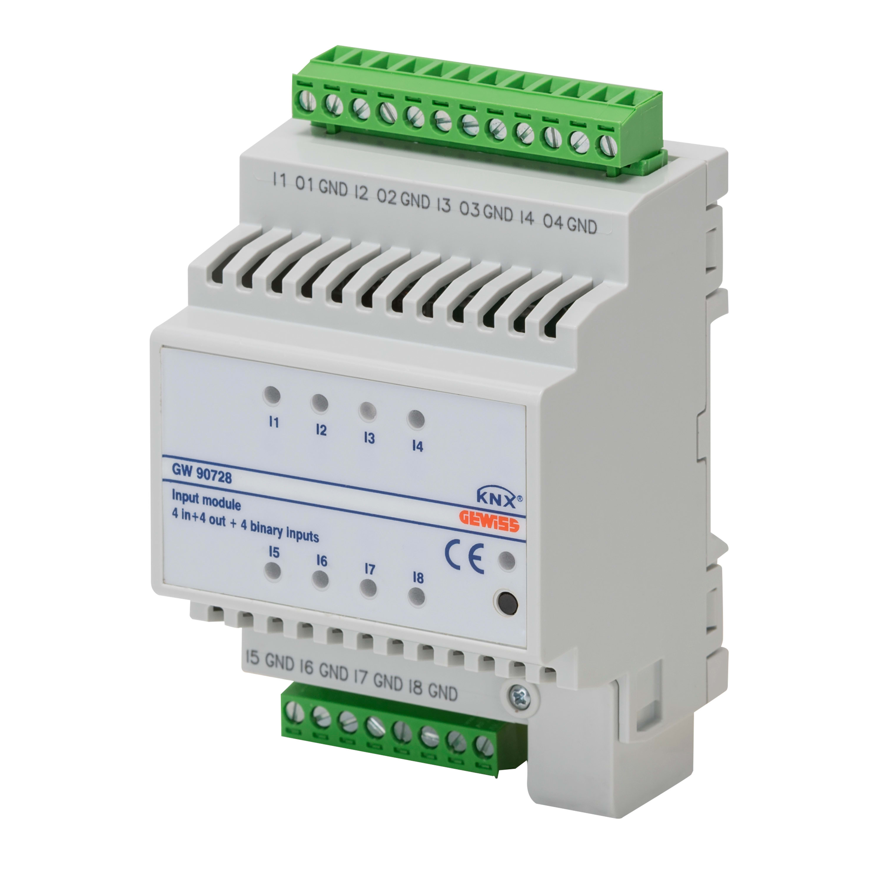 GEWISS - MODULO 8 INGRESSI (4 DIGITALI + 4 UNIVERSALI) - KNX - IP20 - 4 MODULI DIN GW90728