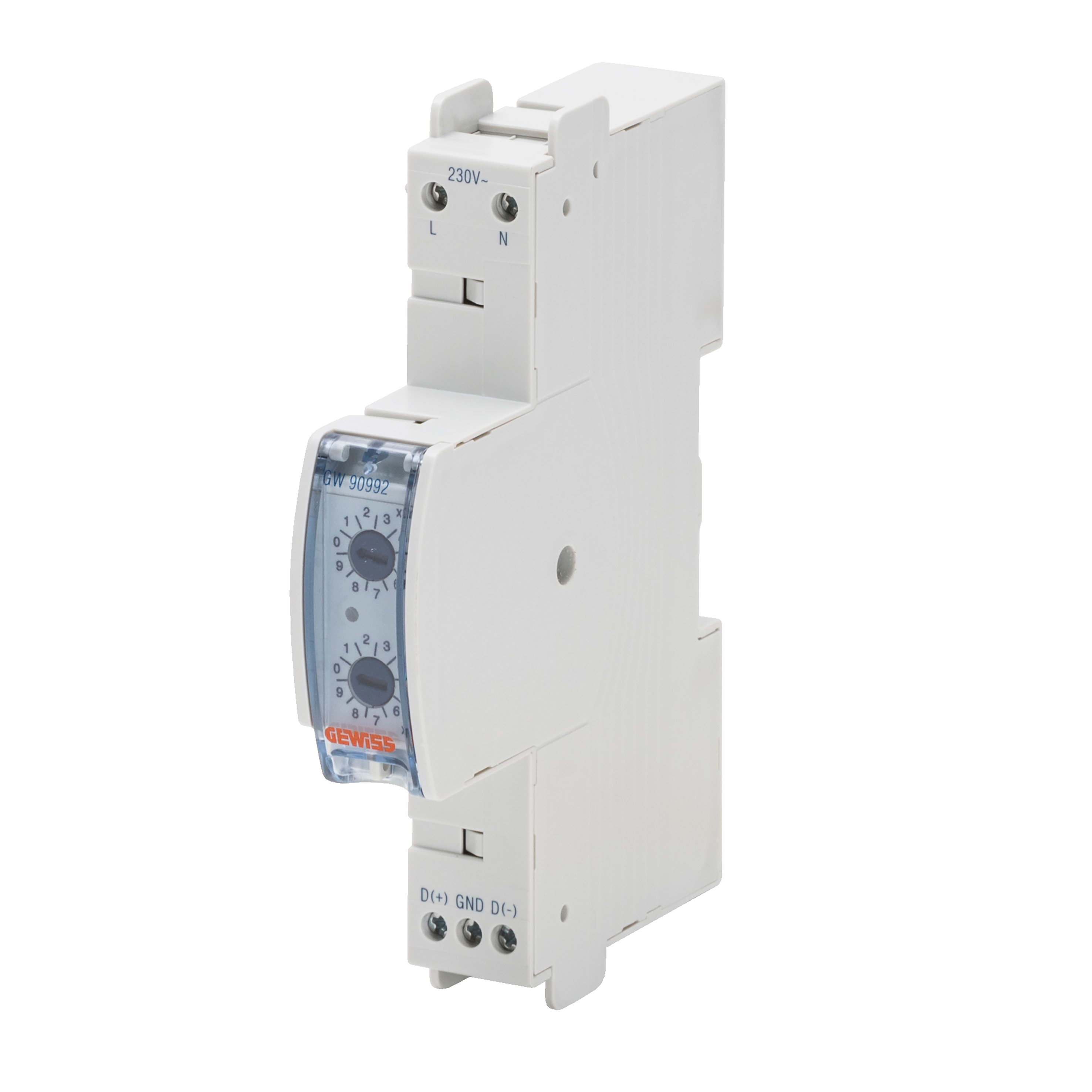 GEWISS - MODULO INTERFACCIA DI COMUNICAZIONE BUS RS485 - PER RESTART AUTOTEST 2/4 POLI/RESTART RM PRO 4 POLI - 1 MODULO EN 50022 GW90992