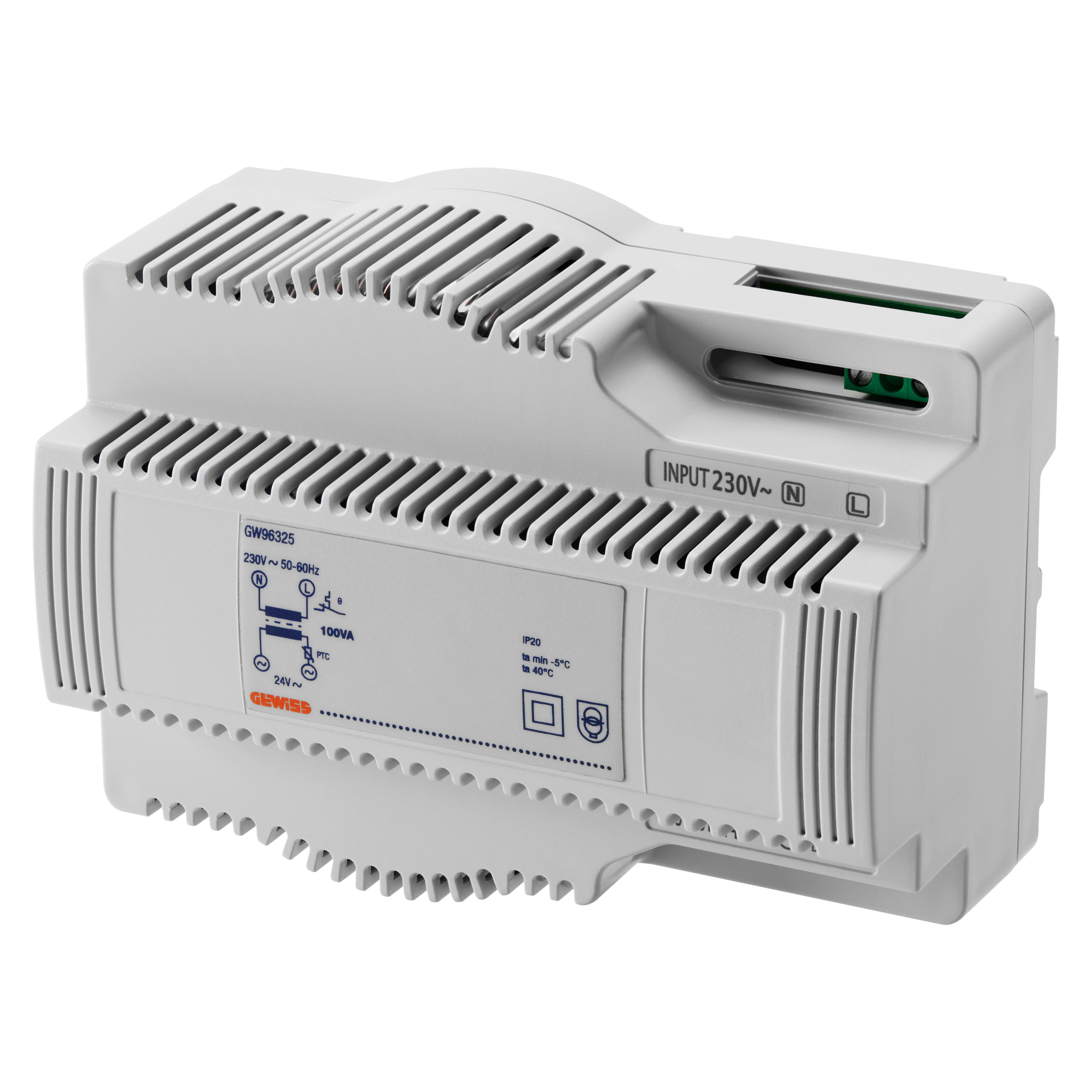 GEWISS - TRASFORMATORE DI SICUREZZA - 100VA 230V/24V - 8 MODULI GW96325