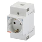 GEWISS - PRESA PER GUIDA DIN - STANDARD TEDESCO -2P+T 16A - 2,5 MODULI GW96522