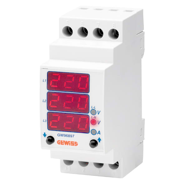 GEWISS - MULTIMETRO TENSIONE CORRENTE - 2 MODULI