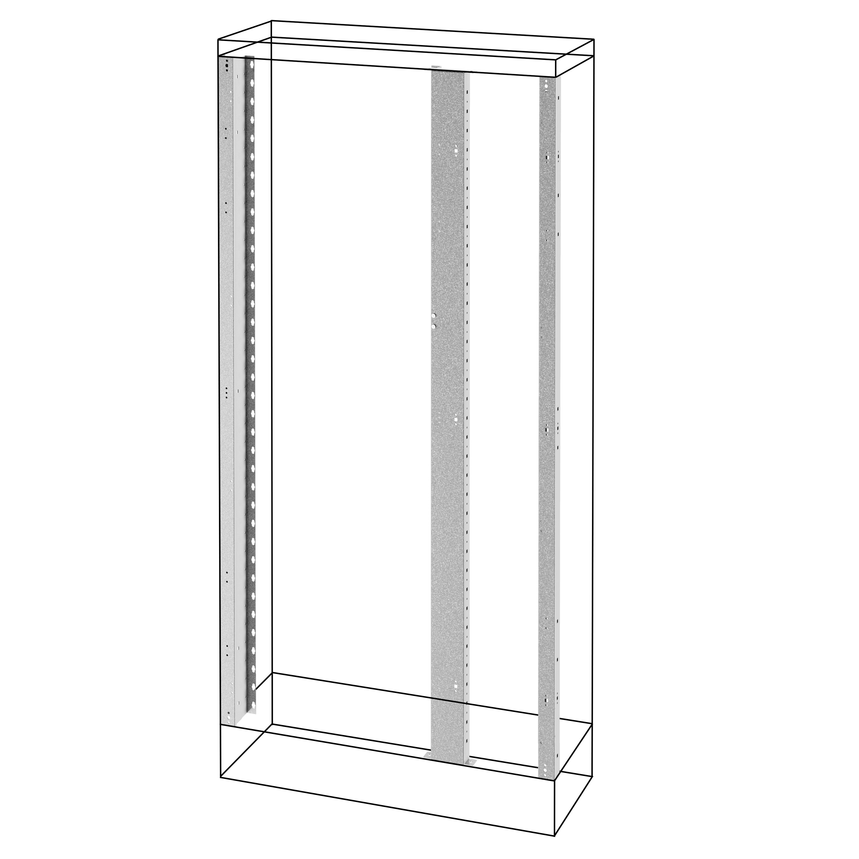 GEWISS - MONTANTI ANTERIORI - QUADRI DA PAVIMENTO CON VANO AFFIANCATO - QDX 630 H - 1600X400MM GWD3156