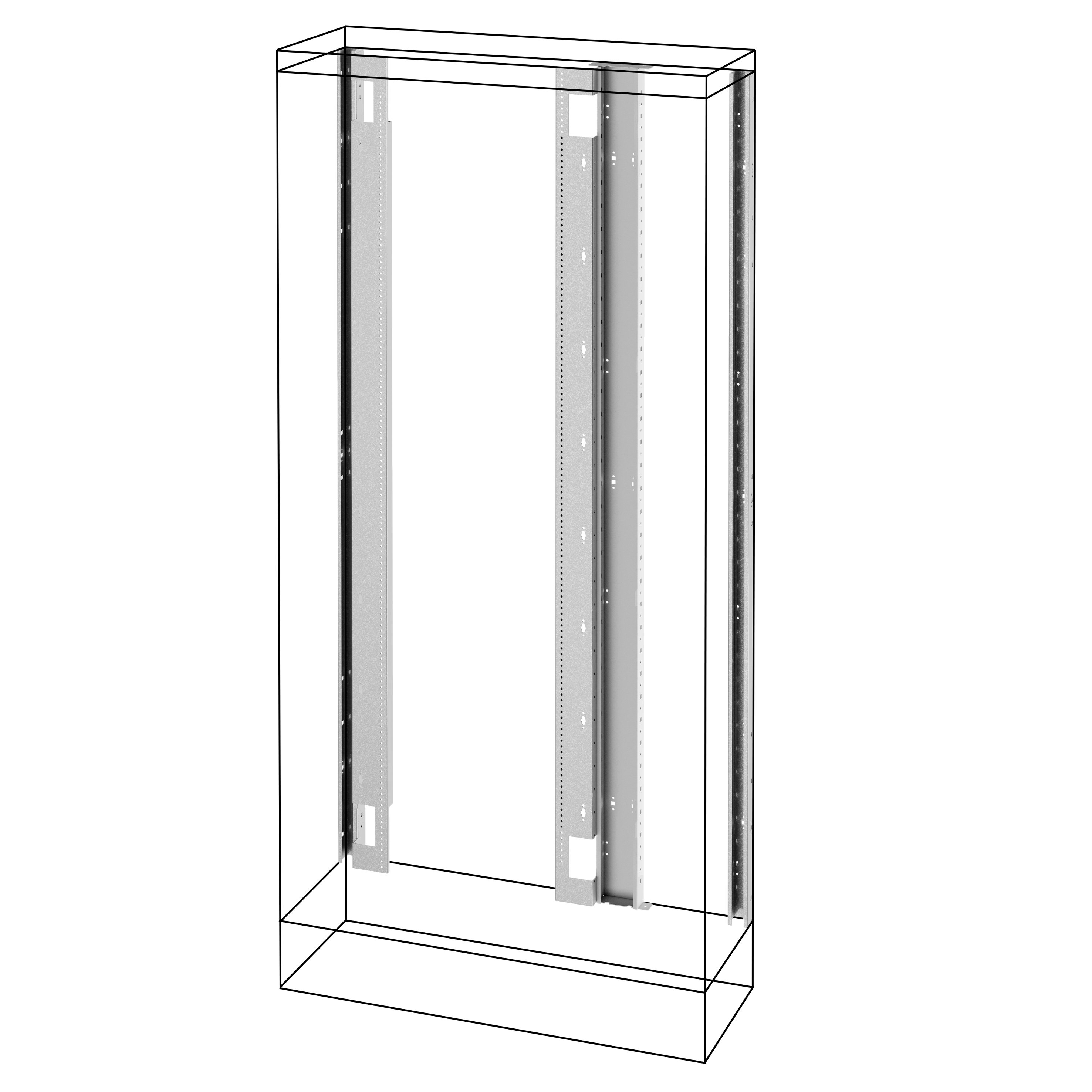 GEWISS - MONTANTI E TELAI FUNZIONALI - QUADRI DA PAVIMENTO CON VANO AFFIANCATO - QDX 630 H - 1600X250MM GWD3170