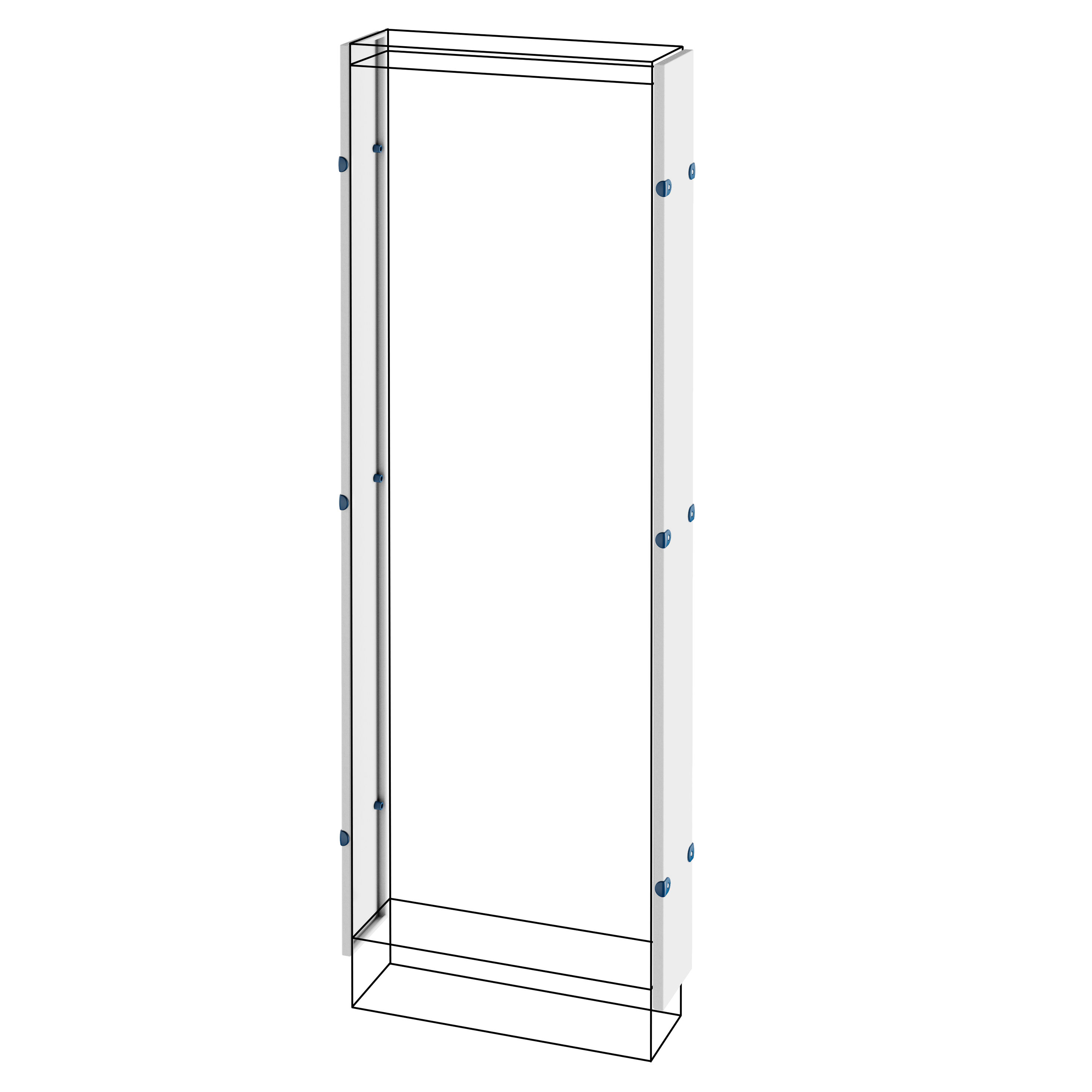 GEWISS - COPPIA DI PANNELLI LATERALI - QUADRO DA PAVIMENTO - QDX 630 H - 1800X250MM GWD3180