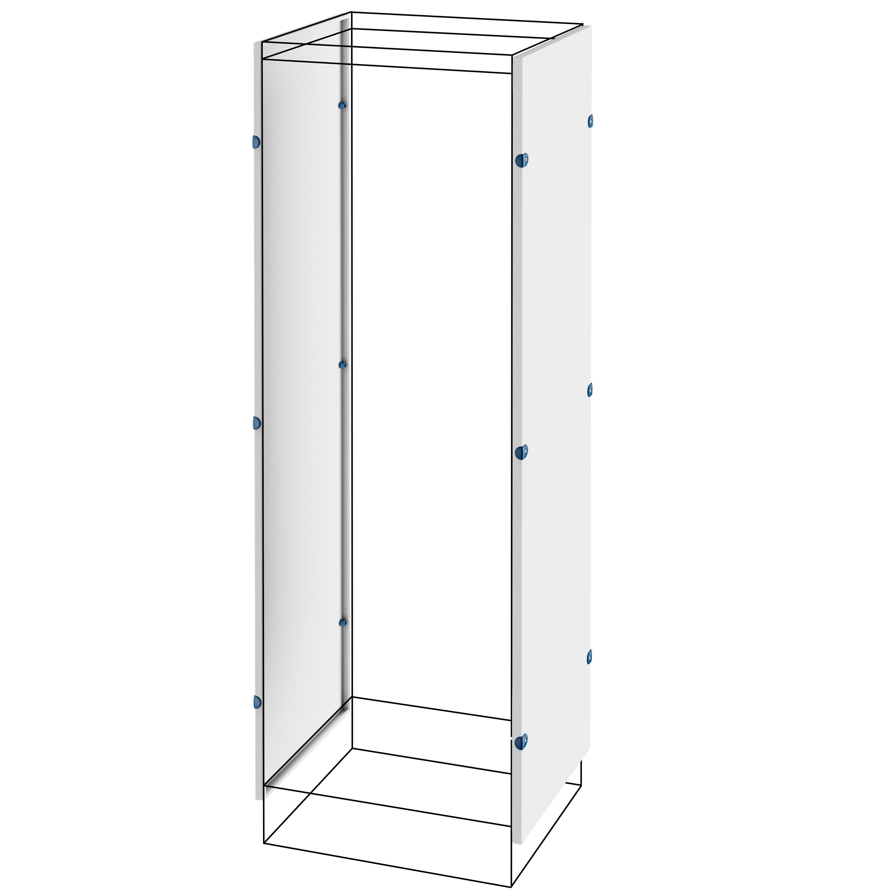 GEWISS - COPPIA DI PANNELLI LATERALI - ARMADIO DA PAVIMENTO - QDX 1600 H - 2000X600MM