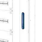 GEWISS - SERRATURA DI RICAMBIO - QDX 630 L - PER PORTE VETRO E CIECA