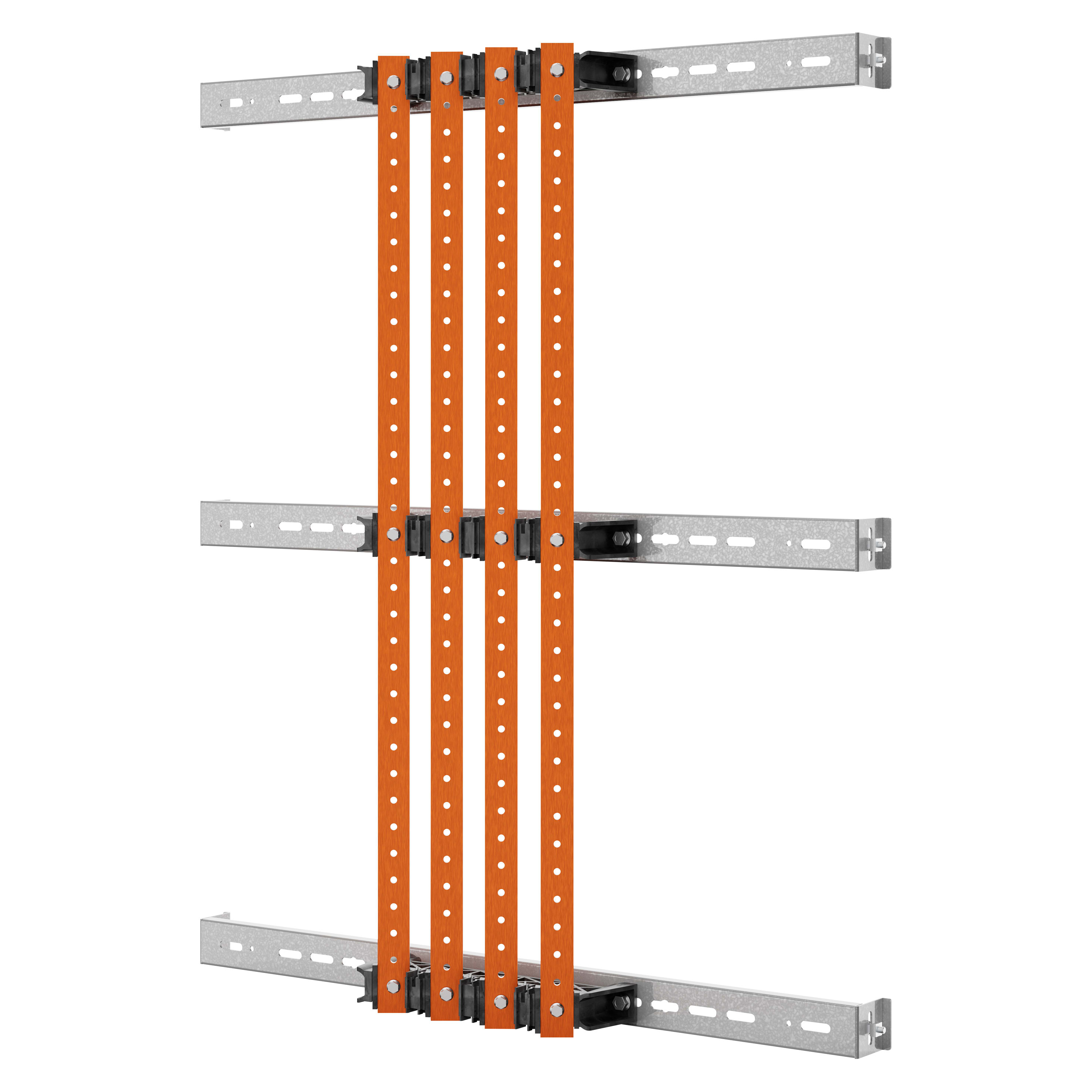 GEWISS - COPPIA DI PORTABARRE - PER BARRE PIATTE 30x10 - 630A - PER STRUTTURE P=600-800 - STRUTTURA B=600 - PER QDX 1600H GWD3729