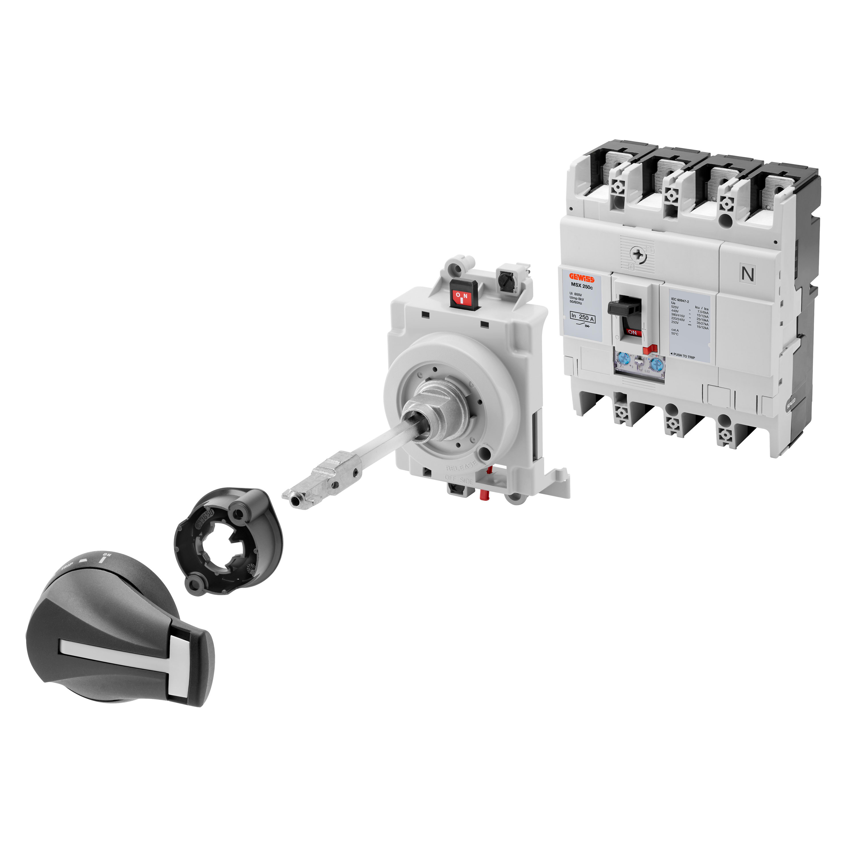 GEWISS - MANOVRA ROTATIVA RINVIATA - PER MSX/D/E160-250 - NERA GWD8630